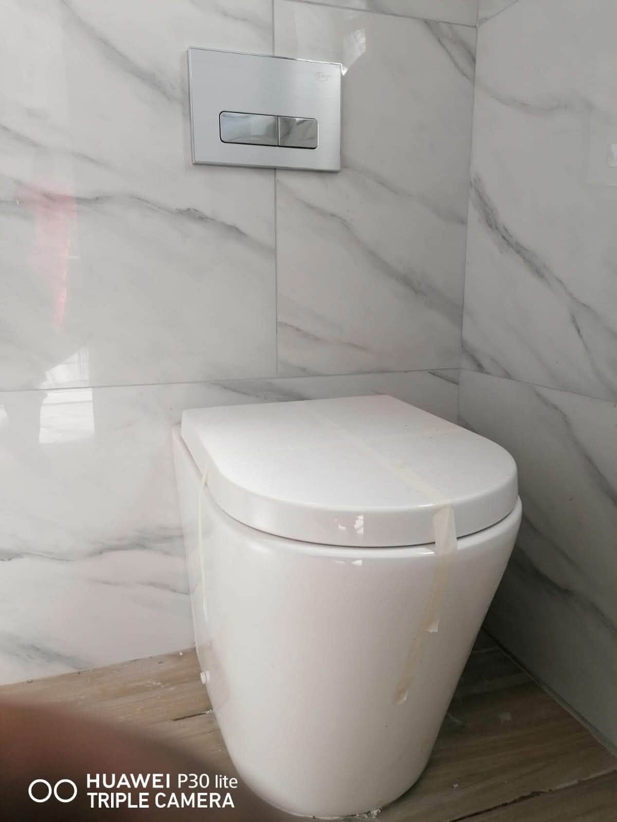 Wall-hung toilet installation
